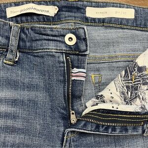 Pilcro Anthropologie HYPHEN Jeans Womens‎ 27 Blue Distress $148